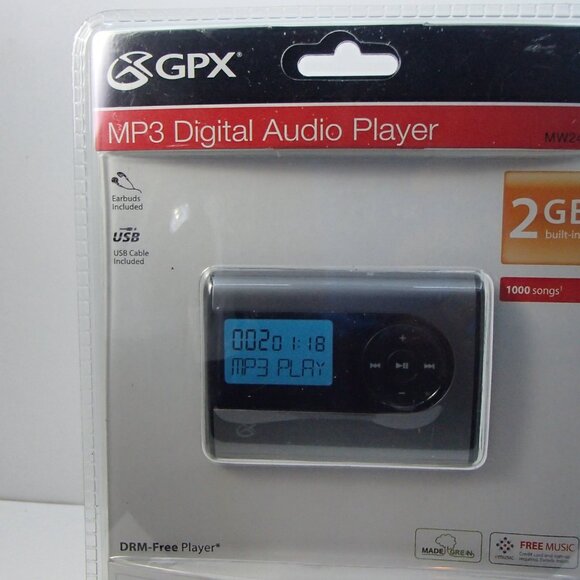 GPX MW240 2GB USB MP3 Digital Music Player w/1.1" LCD - Picture 9 of 10